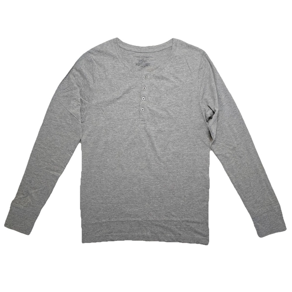 French Connection Henley Shirt Men's S Heather Gray‎ Loungewear Lightweight NEW